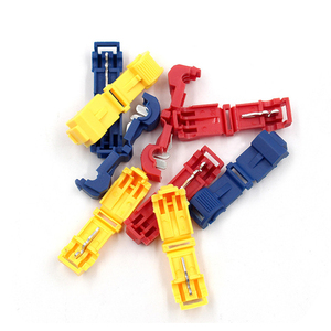Red Blue Yellow AWG22-10 Insulated Electrical Brass T-Tap Connectors <b>Quick</b> Splice Terminals Wire Splice Snap <b>Connector</b> - Product Image 3