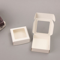 Boîte d'emballage pour boucles d'oreilles, bougies et colliers, boîte transparente à fenêtre, boîte avion, prend en charge la personnalisation de lots mixtes