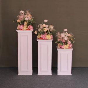Nouvelle colonne romaine européenne en PVC, décorative pour mariages et extérieur, avec vase, modèle carré, pour allée de cérémonie - Product Image 1