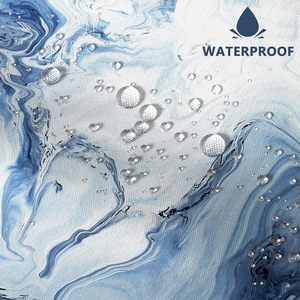 Cortina <span class=keywords><strong>de</strong></span> Ducha <span class=keywords><strong>de</strong></span> Mármol Azul - Impermeable para Decoración <span class=keywords><strong>de</strong></span> <span class=keywords><strong>Baño</strong></span>, Impresa y Lavable con Ganchos, 72x72 Pulgadas - Product Image 4