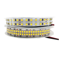 Bande lumineuse LED à double rangée SMD2835 240 LED 480 LED 15 mm Blanc 3000K/4000K/6500K Haute luminosité Étanche Flexible