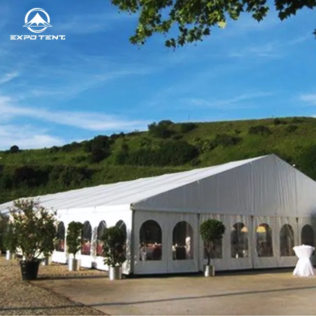 Tenda transparente para festas de casamento ao ar livre, tenda e tenda para eventos de 100-200 pessoas em alta qualidade