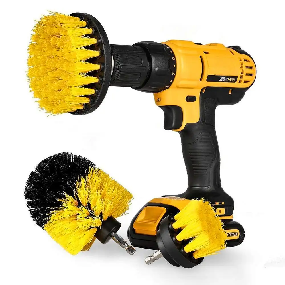 Amazon hot sale Kitchen Cleaning Bathroom Floor Carpet Rotating tire cleaning brush Set Attachment for Electric Drill