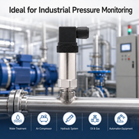 High Accuracy 0.5%FS Pressure Transmitter 4-20mA Output Stainless Steel Pressure Sensor with Thread Connection