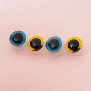 12mm di colore metallizzato scintillio occhi fatti a mano giocattoli di plastica occhi di animali per uncinetto bambola amigurumi accessori