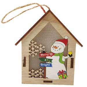 <span class=keywords><strong>Chalet</strong></span> en bois écologique du <span class=keywords><strong>nouvel</strong></span> <span class=keywords><strong>an</strong></span> décorations de noël ornements de fenêtre de maison de noël lumineux pour les enseignes murales en bois - Product Image 5