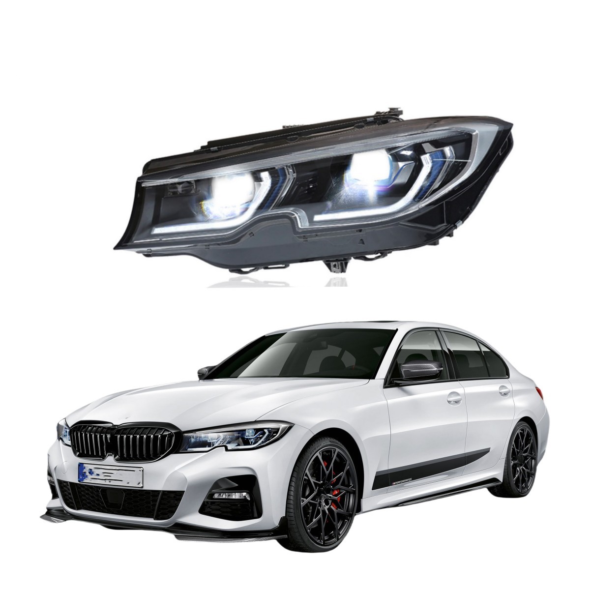 BMW 3シリーズ G20 後期 純正 左 ヘッドライト LED 2022年 For 19-22 BMW 3 Series G20 G28 Headlamp Upgrade Adaptive