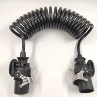 Câble rétractable en spirale ABS pour camion EBS 7 broches - Câble électrique robuste à ressort pour remorque