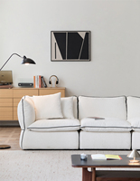 Herstellergroßhandel Modernes Luxuriöses Indoor-Modulsofa-Set Französischer Creme-Stil Nischen-Minimalistisches Weißes Wolkensofa