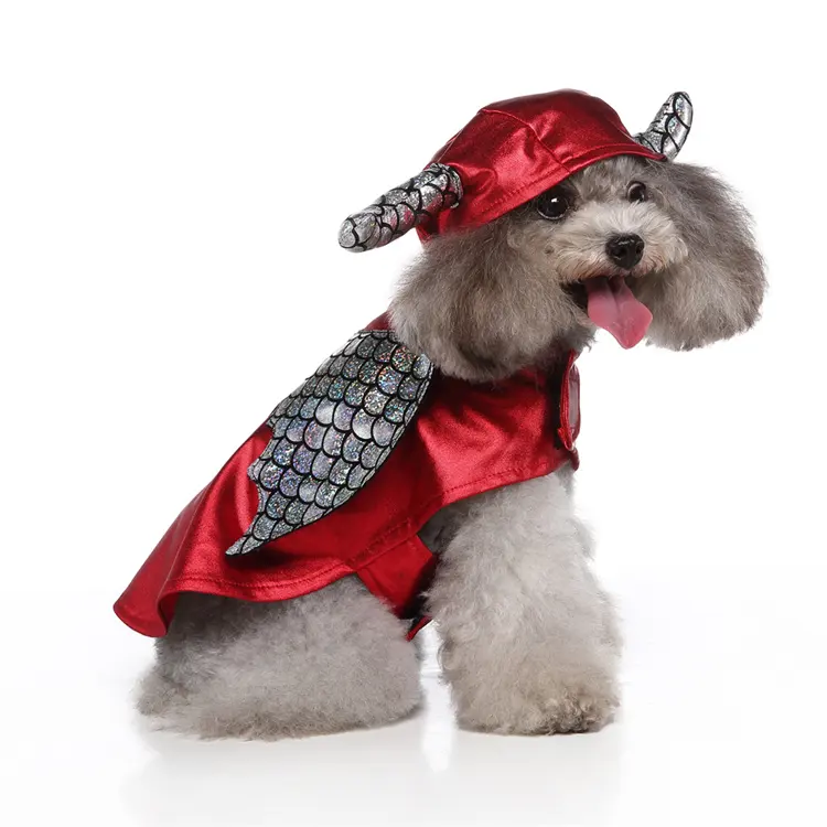 ユニークなデザインハロウィン犬アパレルOXホーン面白い犬コスチューム子犬ホリデーペット服卸売