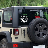 Autocollant de voiture Adventure Compass Navigator, autocollants personnalisés en vinyle imperméable pour pare-chocs de fenêtre, adaptés à Audi, VW, Ford
