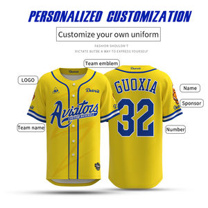 Maglia da Baseball Personalizzata <span class=keywords><strong>a</strong></span> <span class=keywords><strong>Righe</strong></span> Rossa e Oro, Divisa da Softball Sublimata, Uniforme da Baseball Vuota - Product Image 5