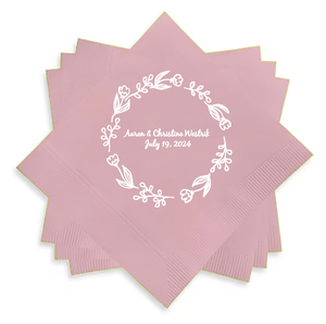 Khăn giấy ăn trang trí tiệc cưới in hình tùy chỉnh 2 lớp bán buôn - Product Image 2