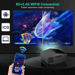 Projecteur LCD YG710W à mise au point automatique, haut de gamme, LED 20W, haut-parleur intelligent Android 12, courte focale, 2000-2500 lumens, home cinéma - Product Image 6