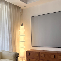DAQIU Modern ipek kumaş sanat zemin lambası otel dekoratif aydınlatma için LED ışık kaynağı beyaz ipek elbise zemin lambaları