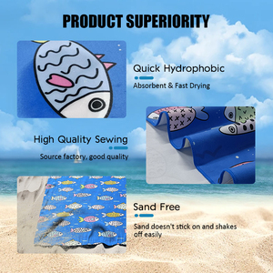 Microfibre légère Portable doux au toucher doux pour la peau beau cadeau séchage rapide surdimensionné serviette <span class=keywords><strong>de</strong></span> plage anti-<span class=keywords><strong>sable</strong></span> - Product Image 3