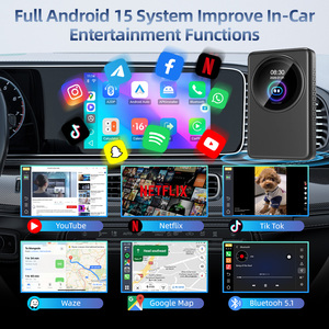 Grandnavi 4G 64G WiFi 4G ซิมแอนดรอยด์<span class=keywords><strong>15</strong></span> Ai BOX เสาอากาศ HDMI OUT ไร้สาย <span class=keywords><strong>CarPlay</strong></span> แอนดรอยด์อัตโนมัติสำหรับรถเดิมแบบมีสาย - Product Image 4