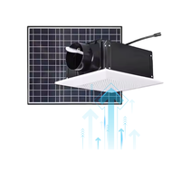 Ventilateur de ventilation à énergie solaire 40W Extracteur de chaleur pour salle de bain Cuisine Pas besoin d'électricité Évent de toit de grenier