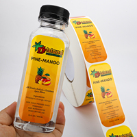 Étiquettes autocollantes personnalisées en vinyle blanc, étanches en PVC, pour codes-barres, verre, jus de fruits, bouteilles et emballages