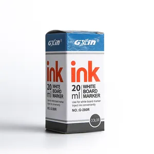 Gxin 도매 무독성 저냄새 4 색 리필 잉크 드라이 지우기 공장 공급 업체 오일 기반 리필 화이트 보드 마커 펜 잉크