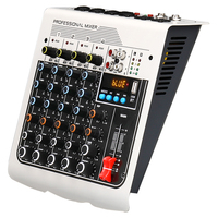 Mini mélangeur Dj professionnel, à bas prix, avec Usb 4 canaux, Console Dj, alimentation Audio