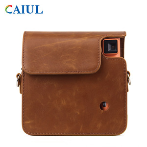 Sac <span class=keywords><strong>photo</strong></span> Caiul pour <span class=keywords><strong>Instax</strong></span> <span class=keywords><strong>Square</strong></span> SQ1, marron rétro, en cuir PU, étanche, 12,8x7x14cm, bandoulière réglable - Product Image 5