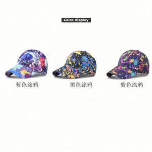 หมวกแก๊ปเบสบอลลายกราฟฟิตีสีสันสดใส สไตล์สปอร์ตแนวสตรีท สำหรับกิจกรรมกลางแจ้ง พร้อมโลโก้แบบกำหนดเอง ผลิตจากผ้าทั่วไป - Product Image 6