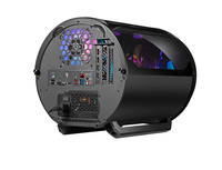 Boîtier d'ordinateur en alliage d'aluminium pleine tour M-ATX avec ventilateur RVB pour les joueurs, conception de flux d'air, panneaux en verre trempé, refroidisseur d'eau pour le jeu