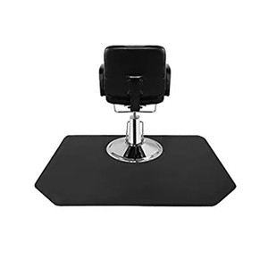 Meilleure vente : Tapis de sol anti-fatigue semi-circulaire noir imperméable pour salon de coiffure et barbier - Product Image 3