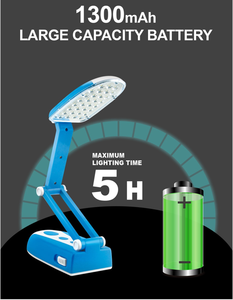 Hiện đại có thể sạc lại có thể gập lại LED Bảng Đèn thay đổi độ sáng năng lượng mặt trời năng lượng đèn bàn để đọc & Nghiên Cứu Cơ thể nhựa - Product Image 6