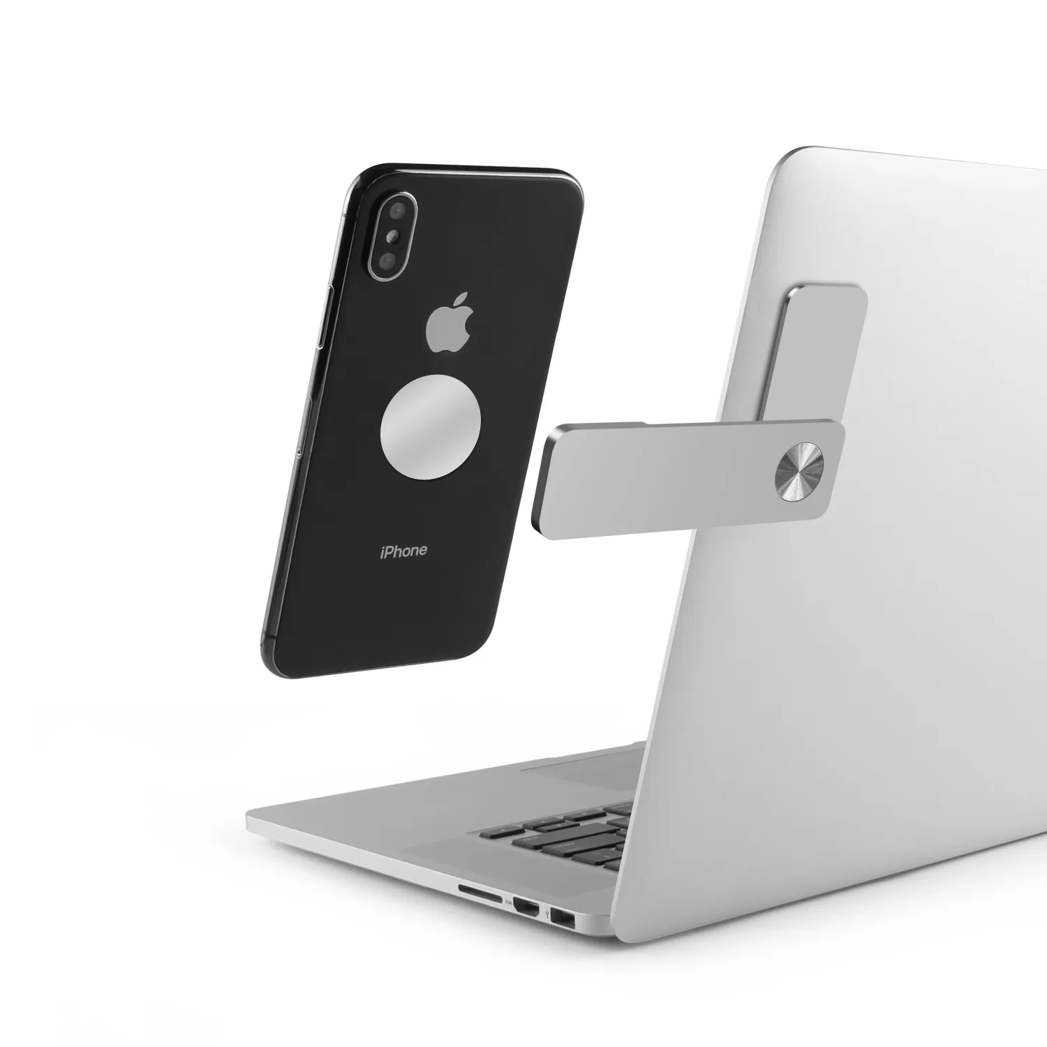 Новый Регулируемый магнитный держатель для ноутбука и телефона, Складная Алюминиевая Подставка для ноутбука с боковым креплением, Расширительная Подставка для сотового телефона для iPhone