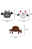 Jouet en peluche amusant pour chien en gros pour Halloween, avec formes de chauve-souris, de diable et d'araignée, et couineur, pour chiots