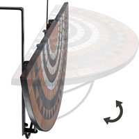 Table pliante en fer pour l'extérieur, idéale pour les hôtels et les balcons, design contemporain, plusieurs couleurs (blanc, marron), facile à transporter