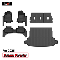 Nouveaux tapis de voiture imperméables en TPE 2025, ensemble complet pour Subaru Forester, faciles à nettoyer, antidérapants, avec tapis de coffre et protection de dossier de siège