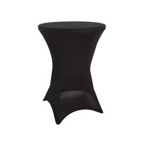 Table de buffet pliante moderne en plastique noir portable pour événements festifs, utilisation en extérieur, salle à manger de villa
