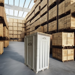 Wholesale Foldable Stackable Solid Plywood Wooden Crates with Ramp for Cargo Shipping, Multi-Functional Recyclable <b>Storage</b> - Product Image 3