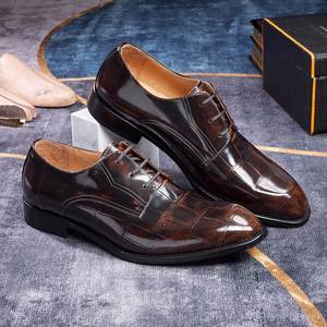 Zapatos Formales de Negocios de Cuero Repujado para Hombre de Alta Calidad, Talla Grande, con Cordones, Oxfords Elegantes, Zapatos de Cuero para Caballero - Product Image 2
