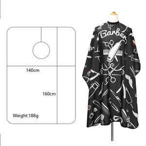 Capa de <span class=keywords><strong>peluquería</strong></span> con estampado personalizado de fábrica, capa de <span class=keywords><strong>peluquería</strong></span> con logotipo personalizado, bata de <span class=keywords><strong>peluquería</strong></span> con delantal, capas de <span class=keywords><strong>peluquería</strong></span> - Product Image 6