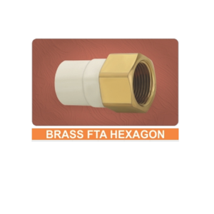 Accesorio Hexagonal de Latón Pulido de Alta Presión, FTA CPVC SDR-11, Estándar ASTM D2846, para Suministro de Agua Industrial y Residencial - Product Image 6