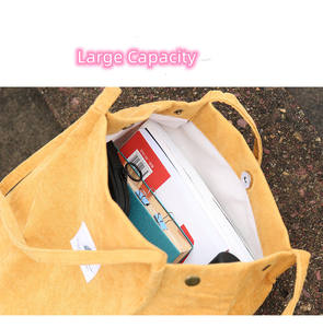 Offre Spéciale sacs en toile <span class=keywords><strong>de</strong></span> haute qualité pour femmes, pochettes <span class=keywords><strong>de</strong></span> voyage et sacs à main en velours côtelé <span class=keywords><strong>de</strong></span> styliste avec <span class=keywords><strong>sac</strong></span> à provisions réutilisable pour loisirs - Product Image 3