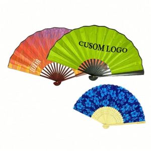 Abanico Tradicional de Kung Fu, Portátil, de Bambú Tallado y Pintado, 33 cm, Regalo para Bodas y Festivales, para Uso Doméstico y Comercial - Product Image 3