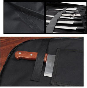 Bolsa para Cuchillos de Chef de Cuero Genuino Resistente, Bolsa de Almacenamiento de Herramientas con Bolsillo para Tabletas y Cuadernos, Estilo de Bolsillo, Muestra Gratis - Product Image 5