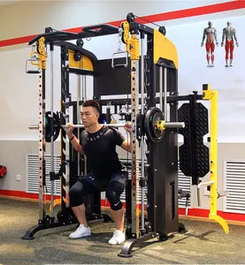 Fabrik Direkt verkauf Commercial Gym Multifunktion ausrüstung Smith Machine mit verstellbarer Bank