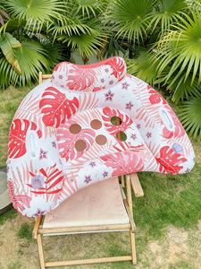 Nouveau transfrontalier : Fauteuil de relaxation gonflable en forme de feuille de <span class=keywords><strong>tortue</strong></span> aquatique, canapé flottant en forme de U, hamac, bouée de natation épaissie avec porte-gobelet - Product Image 3