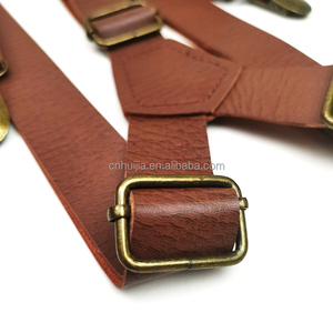 Tirantes elásticos anchos de moda al por mayor para fiesta de hombre, 3 Clips ajustables, tirantes de cinturón Y de cuero Pu con 3 Clips para pantalones - Product Image 3