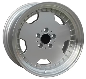 Cerchi in Lega di Alluminio Leggeri da 18 Pollici con Bordi Lavorati 5x112 per Mercedes, Nuovi in Nero/Grigio Canna di Fucile - Product Image 1