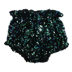 Recém-chegados Crianças Lantejoula belas Bloomers Shorts Baby Girls brilhando Ruffle Bloomers Para O Verão