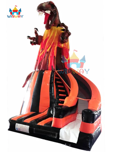Toboggan gonflable dinosaure en lave, toboggan géant sur le thème du T-Rex, château gonflable pour les fêtes d'enfants/parc d'attractions (qualité commerciale) - Product Image 5