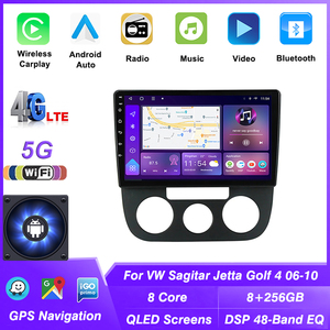 Nueva unidad principal de Radio automática Android para VW Sagitar Jetta 5 <span class=keywords><strong>MT</strong></span> AT Golf 4 2006 -2010 navegación GPS Multimedia estéreo coche DSP - Product Image 6