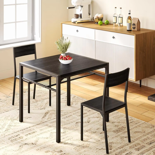 Wholesale Space Saving Luxury Unique Design Table and Chairs Elegant Kitchen Dining Table Set With 2 Chairs for Dining Room